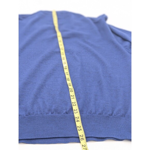 Ben Hogan Italy 100% Merino Wool Mens Blue V-Neck Pull Over Sweater Size Large - Picture 6 of 6
